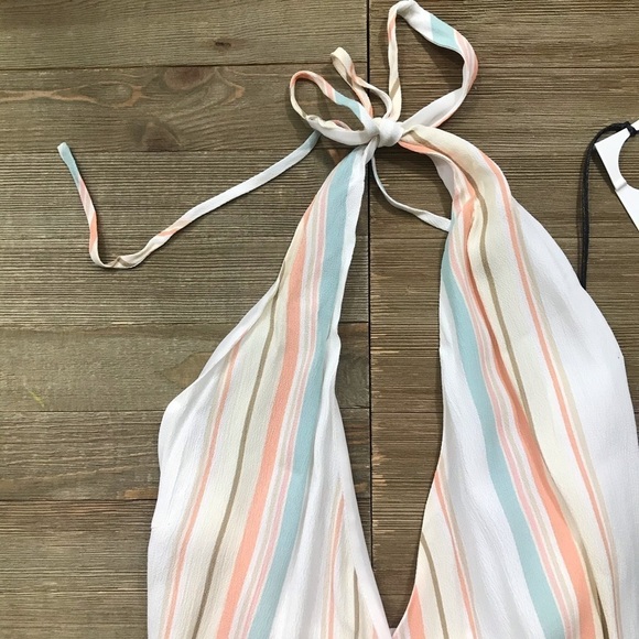 NWT Privacy Please Frida Striped Wrap Dress - Picture 7 of 9